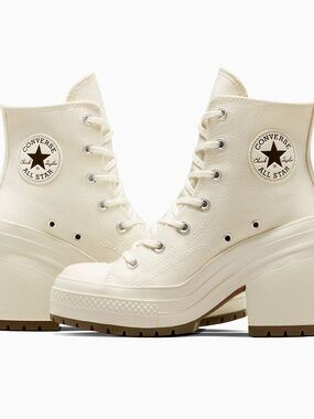 Converse Platform High-Top Sneakers in Off-White/Cream